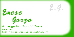 emese gorzo business card